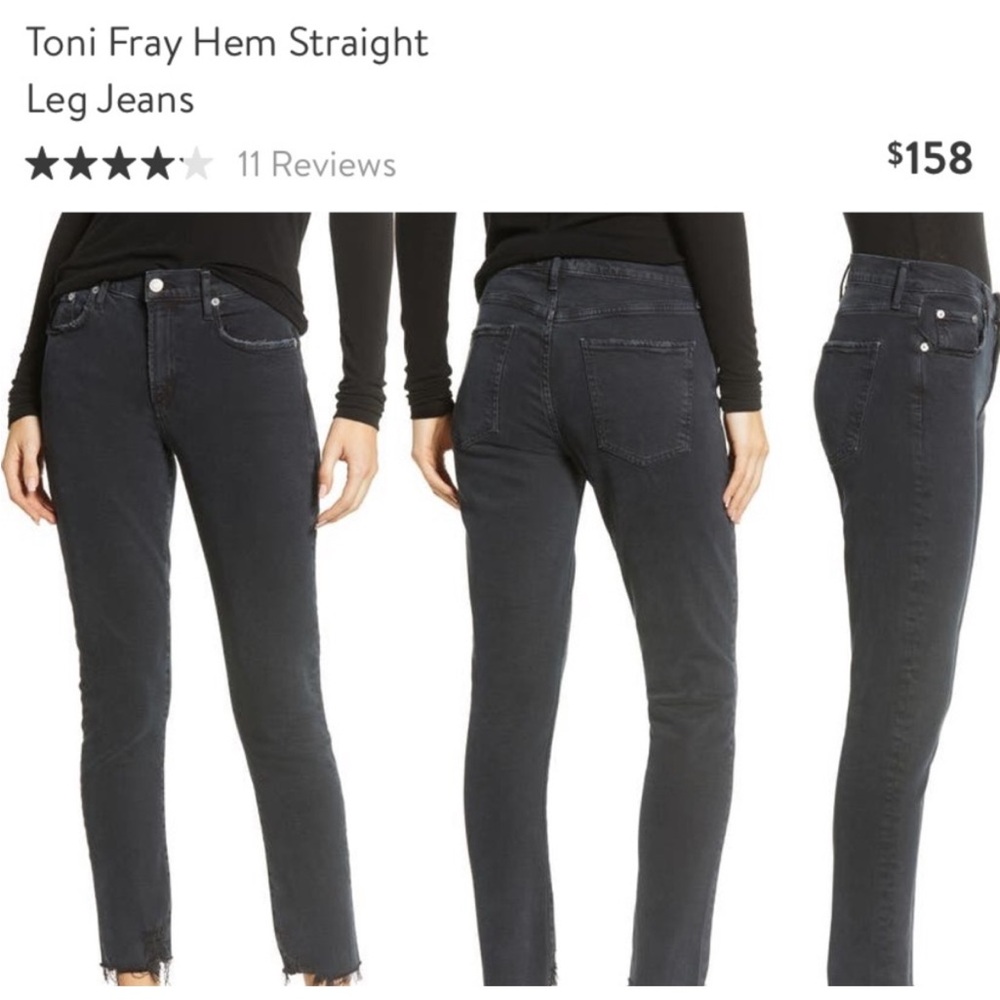 Agoldge Toni fray hem straight leg jeans